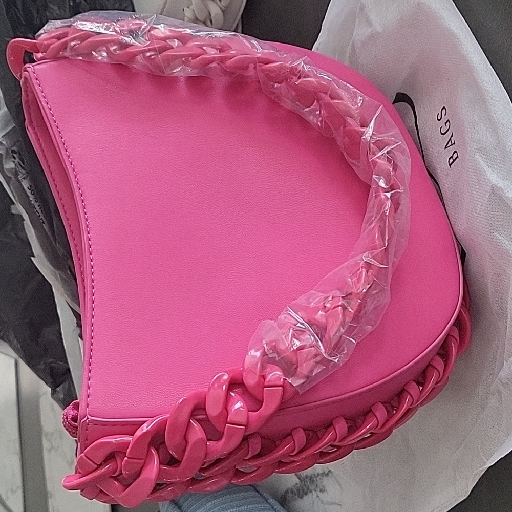 Barbie pink vegan leather purse